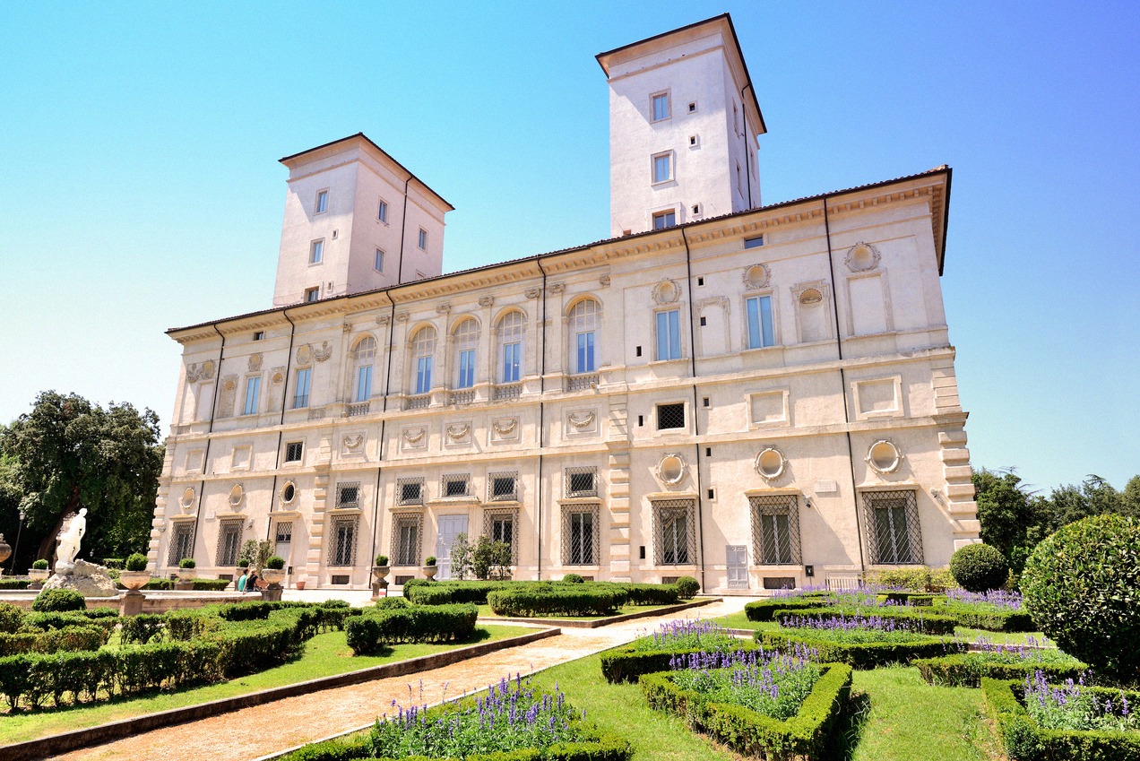 The Galleria Borghese in the park of Villa Borghese in Rome.